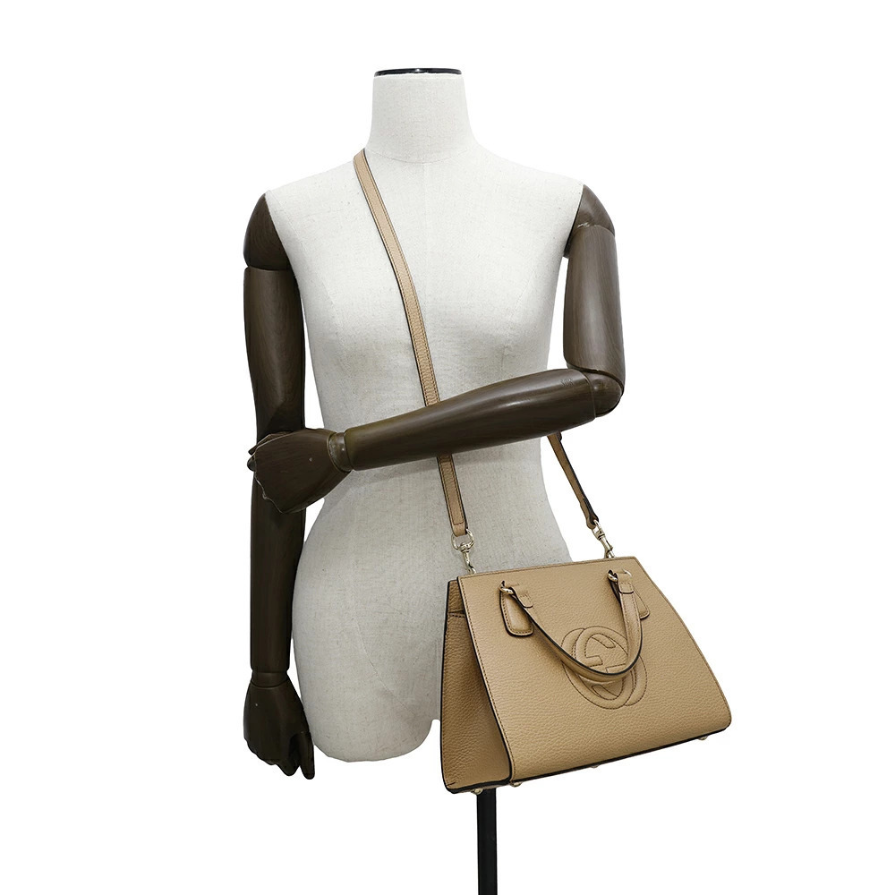 Gucci Soho Interlocking GG Leather Tote Bag - Picture 4 of 12